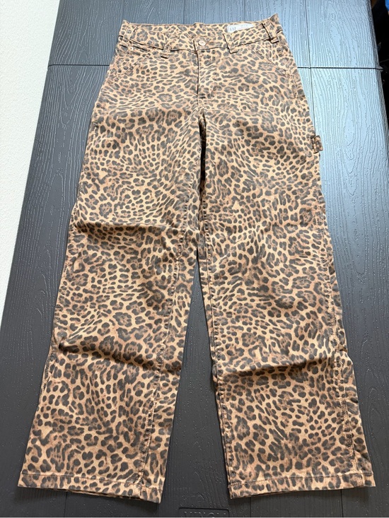 GAP Denim - GAP Women's Leopard-Print Casual Jeans in Brown and Black